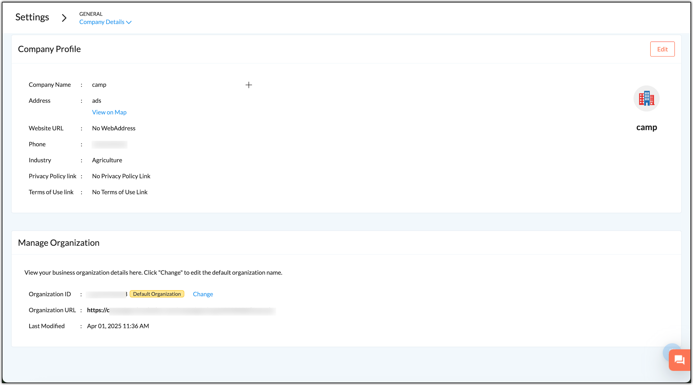 Manage organization