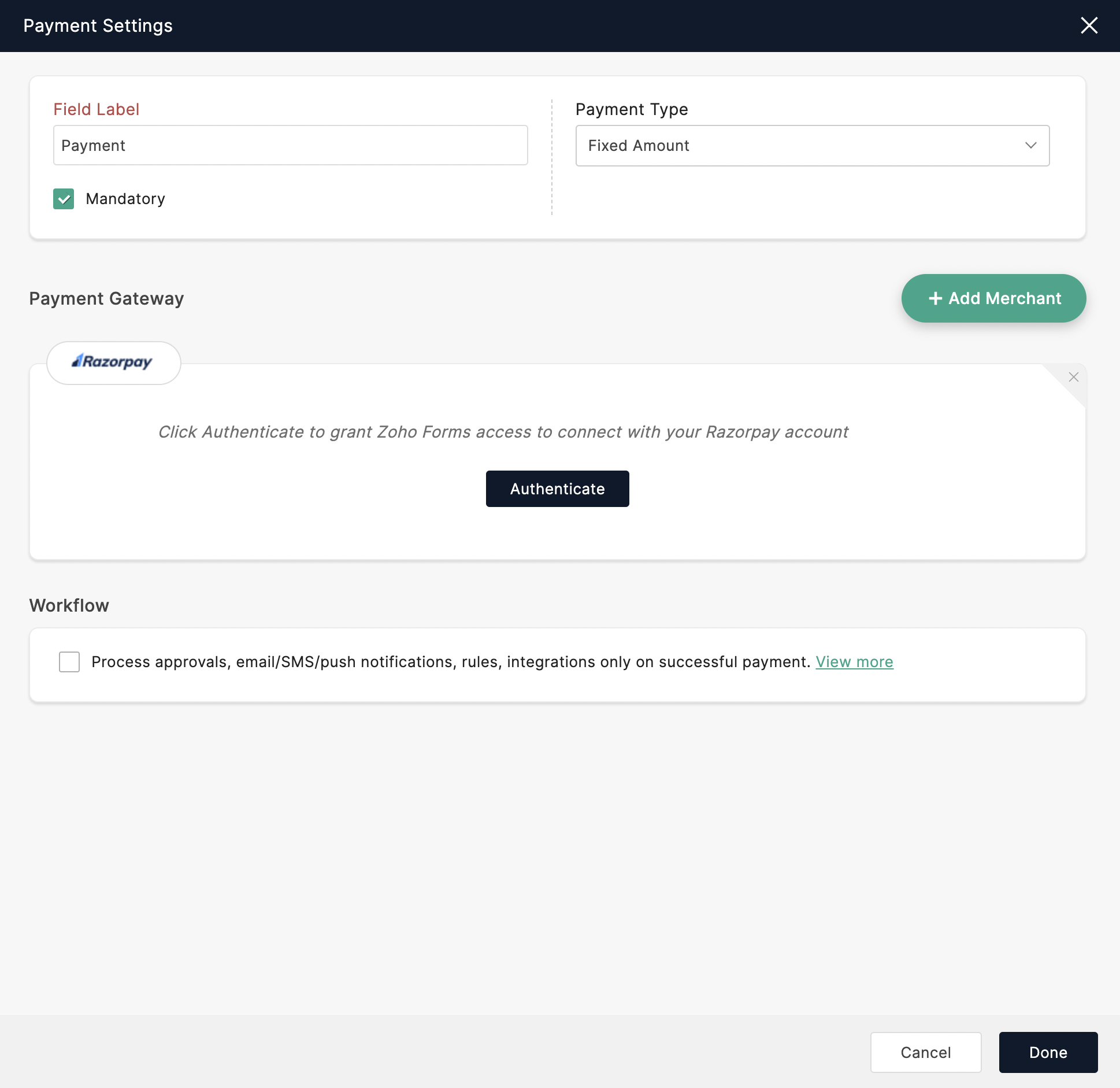Authentication Configuration