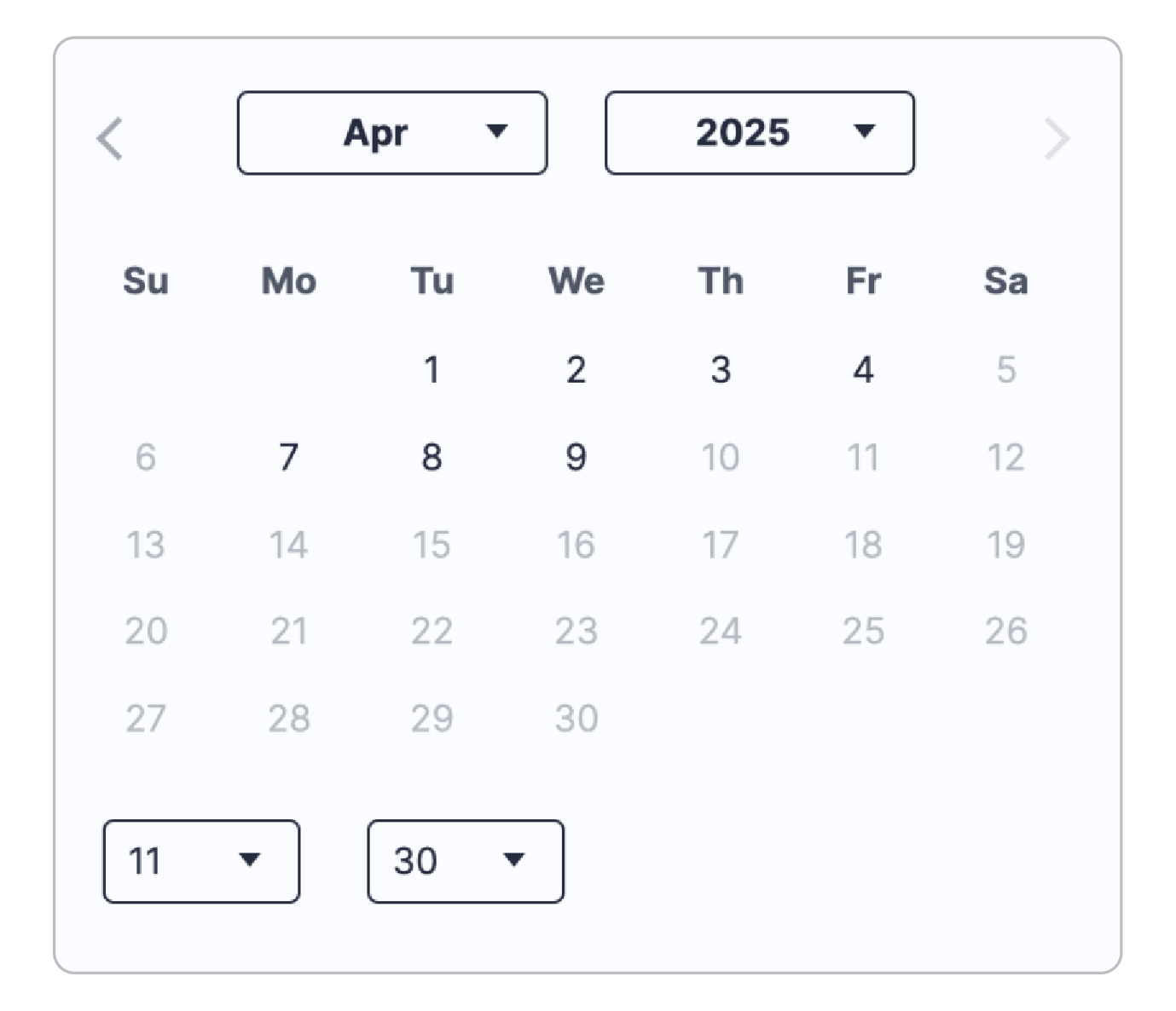 Past Date & Time