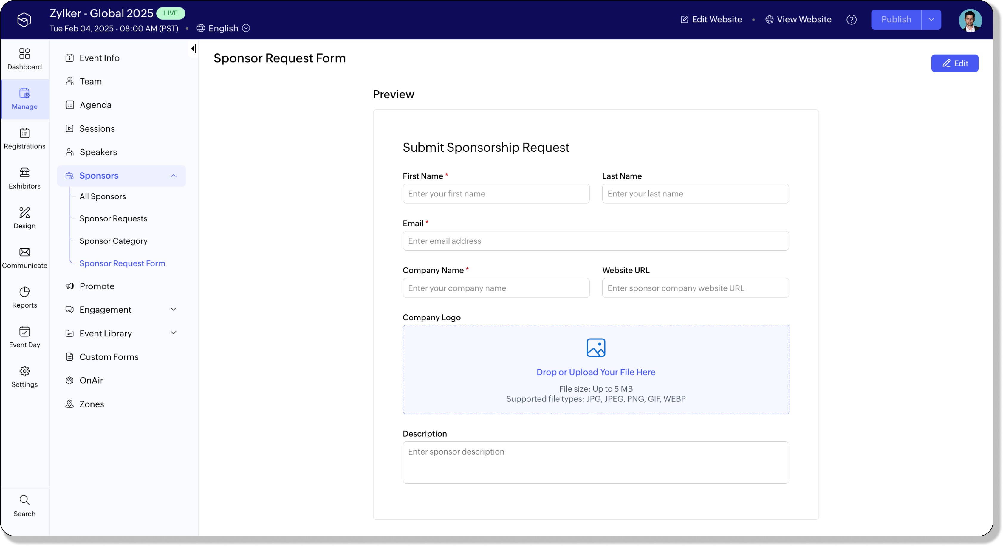 スポンサーリクエストフォーム