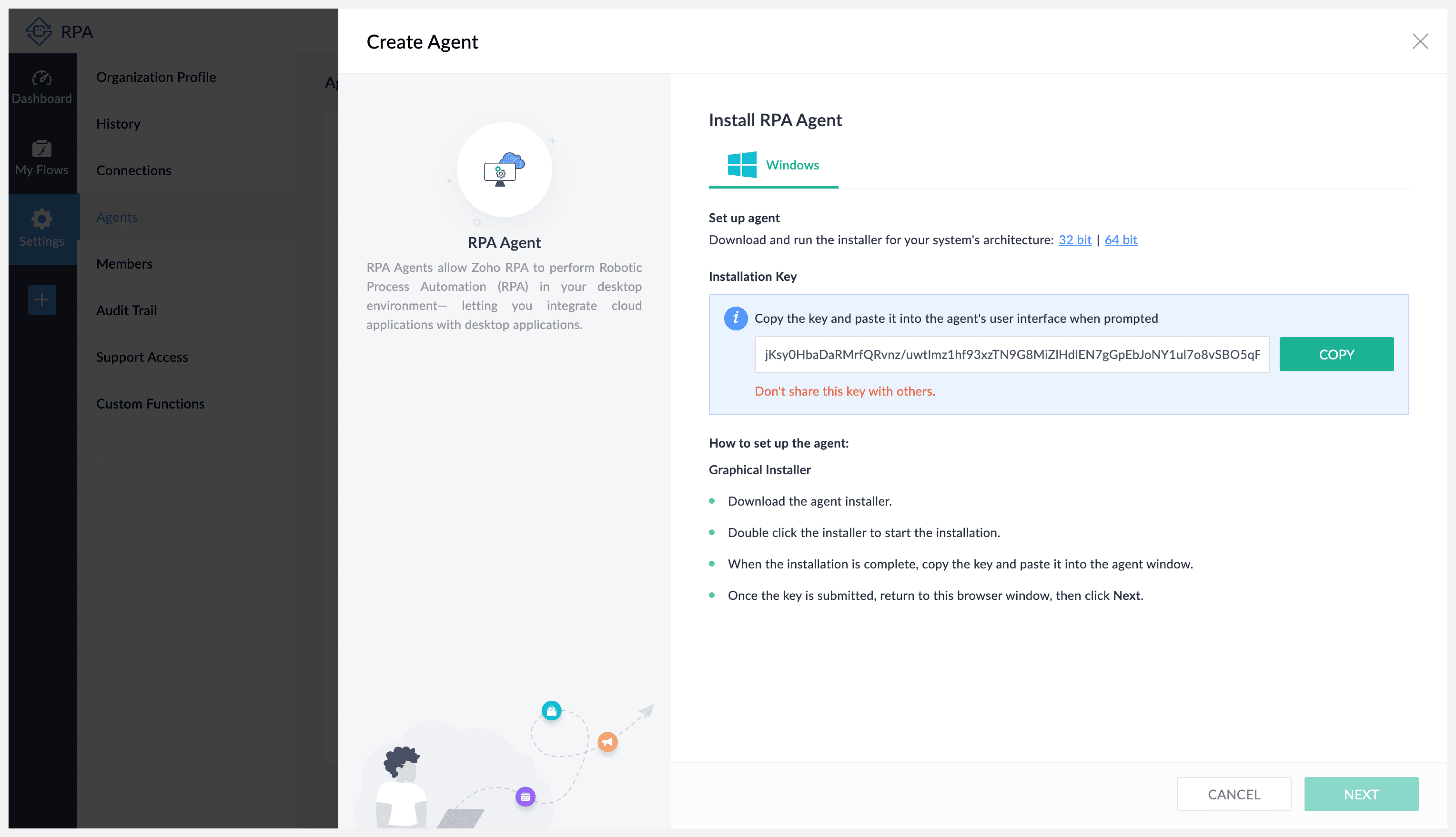 Navigate to the Windows tab. Click on the download link that matches ...