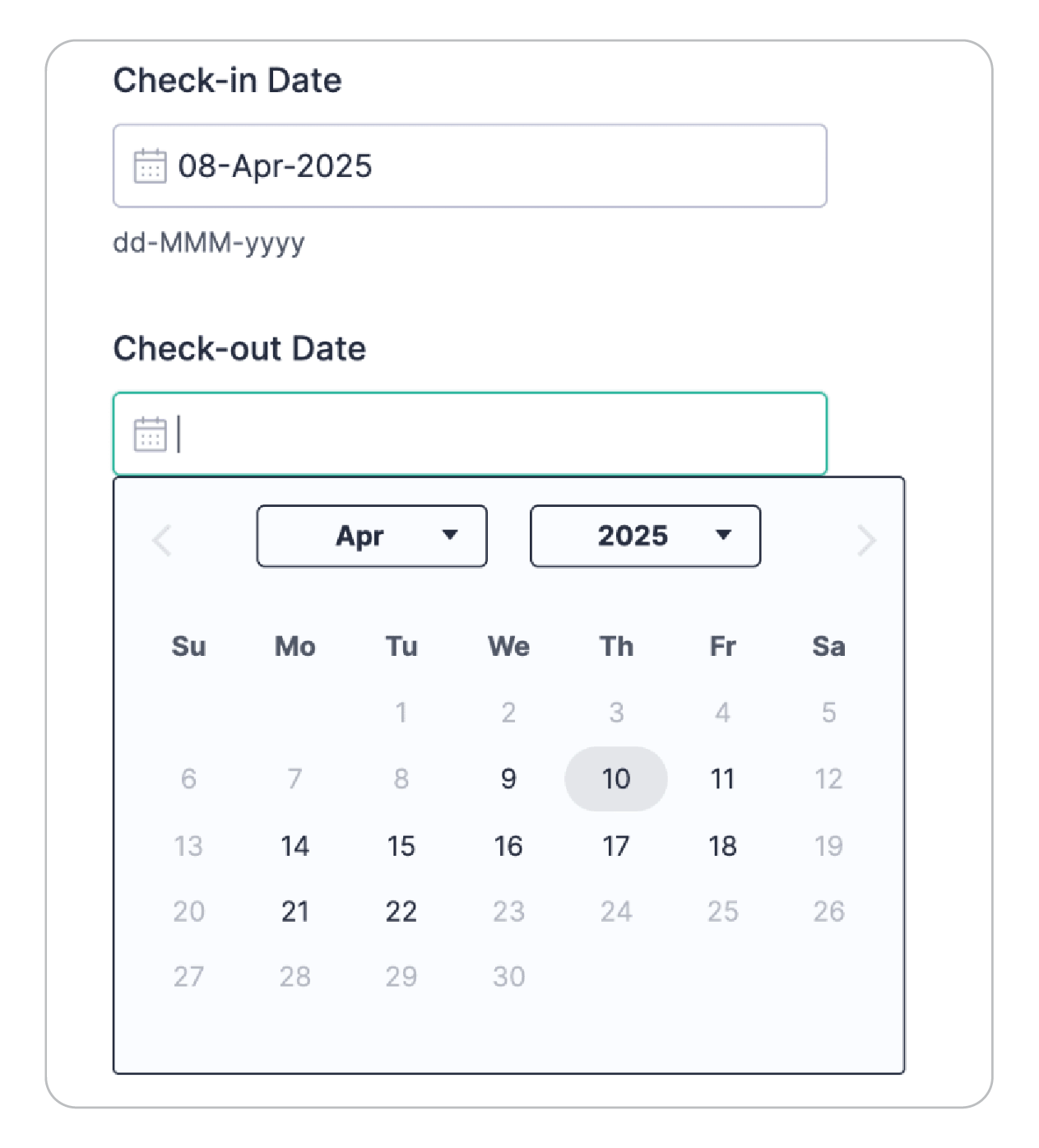 Configuring date range