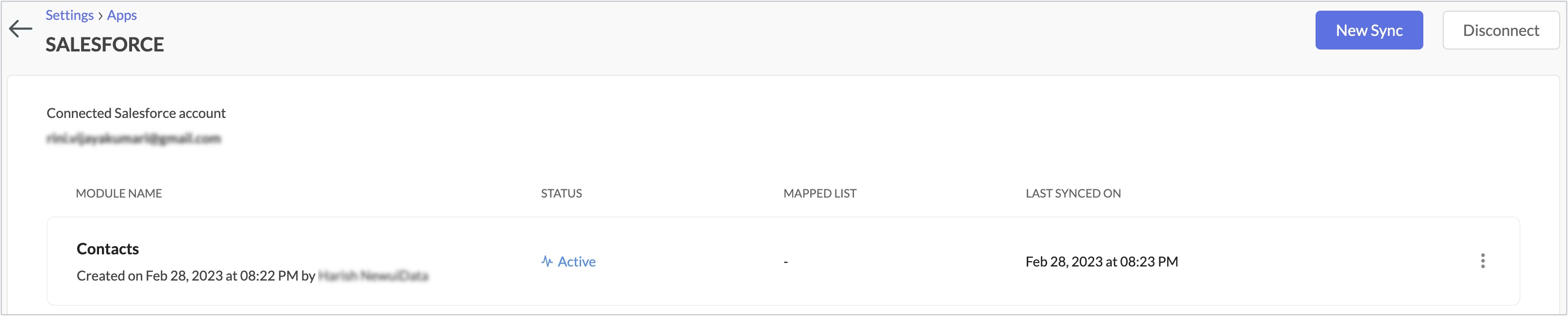 sync list