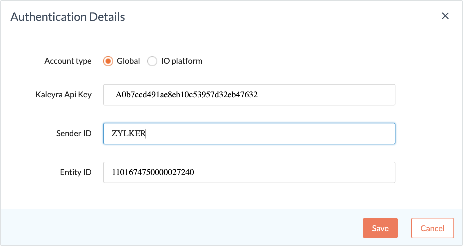 kaleyra authentication