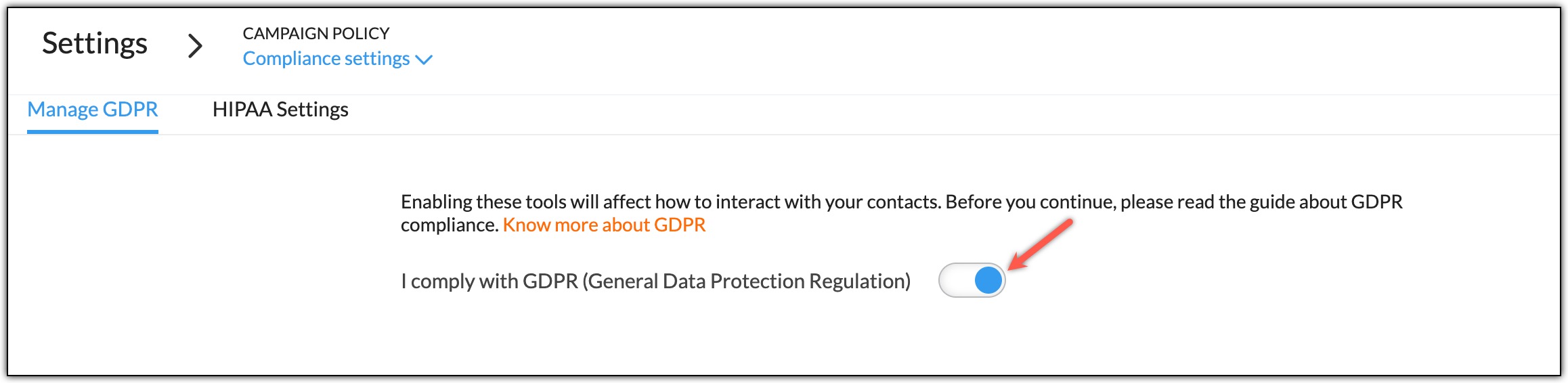 Disable GDPR