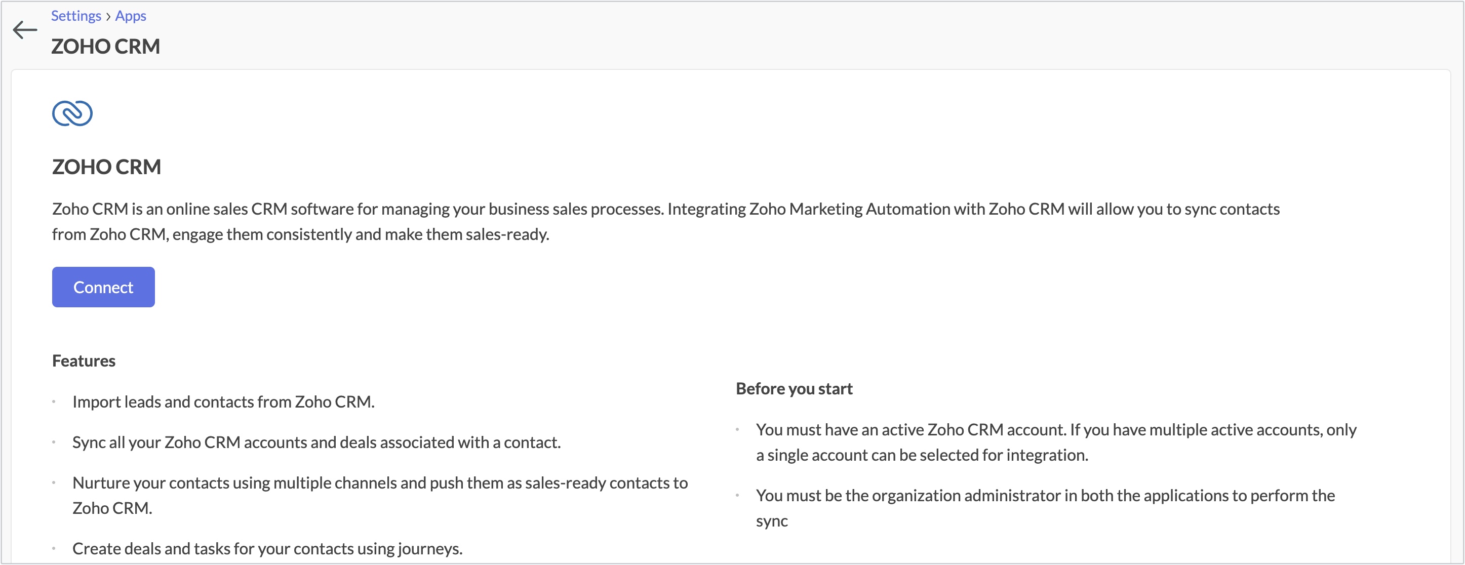 zoho crm