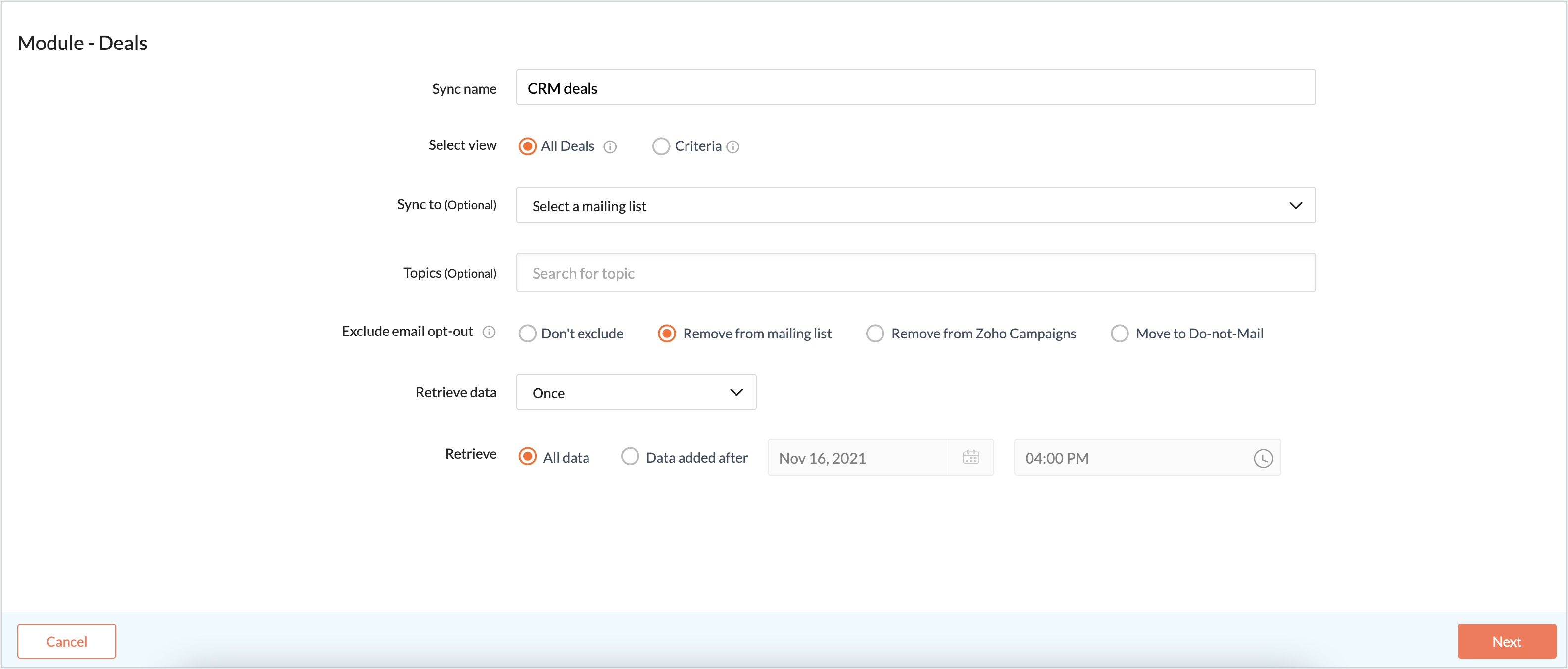 deals module