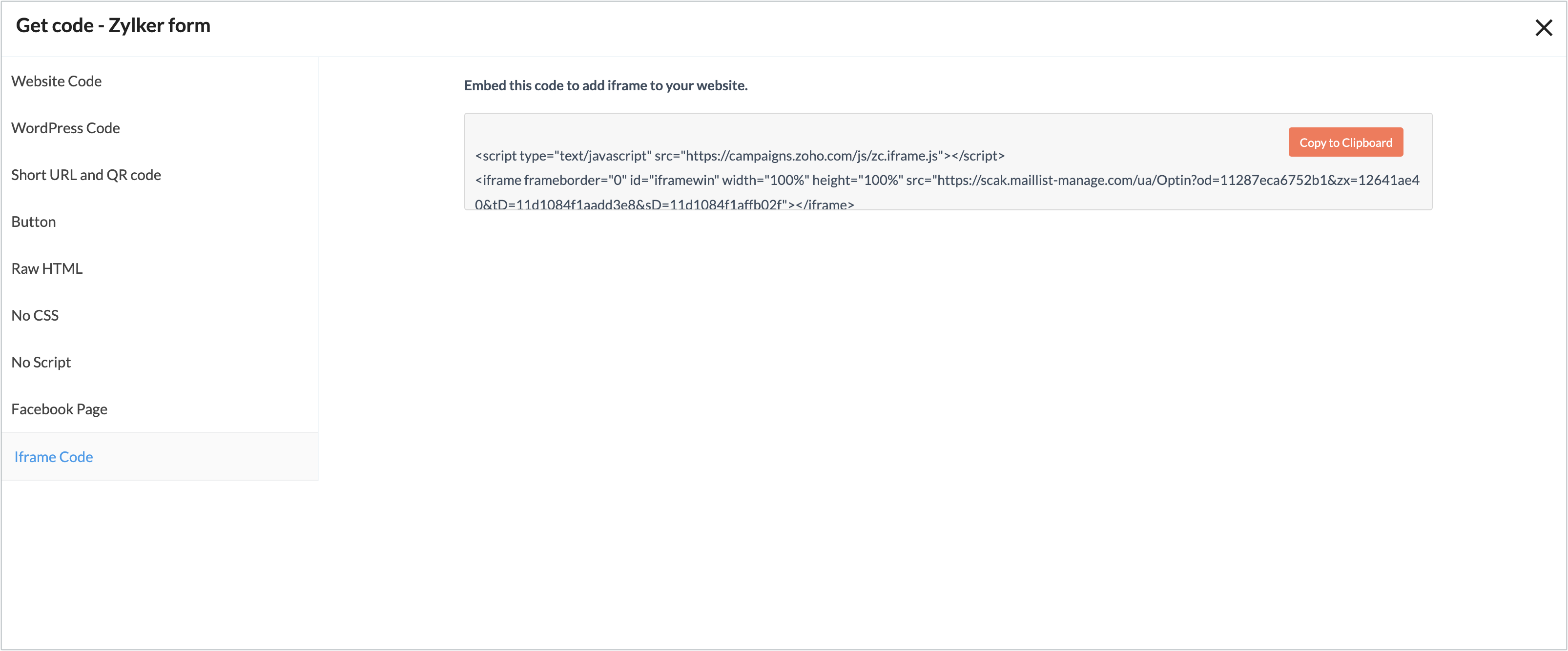 iframe code