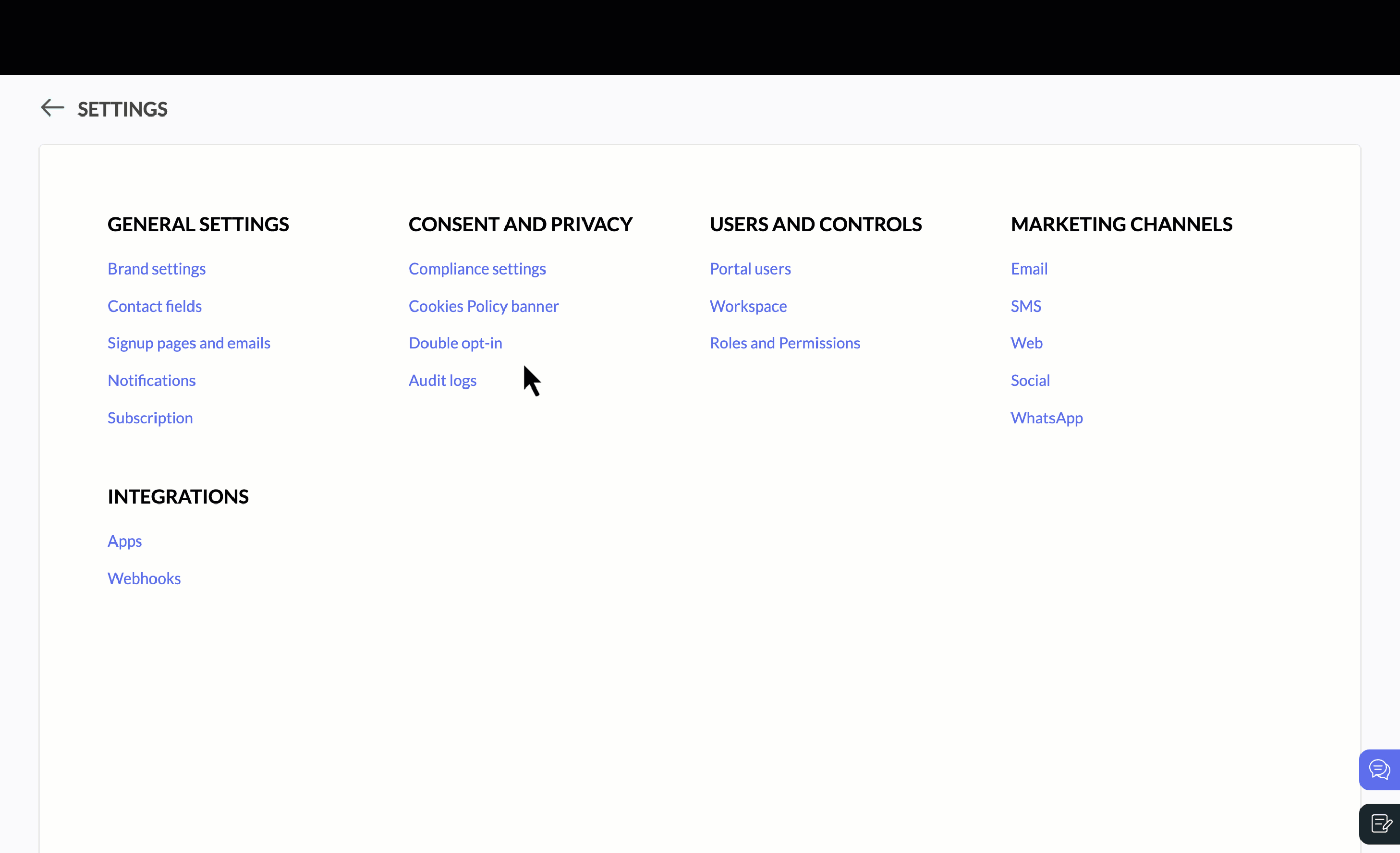 Steps to export audit logs