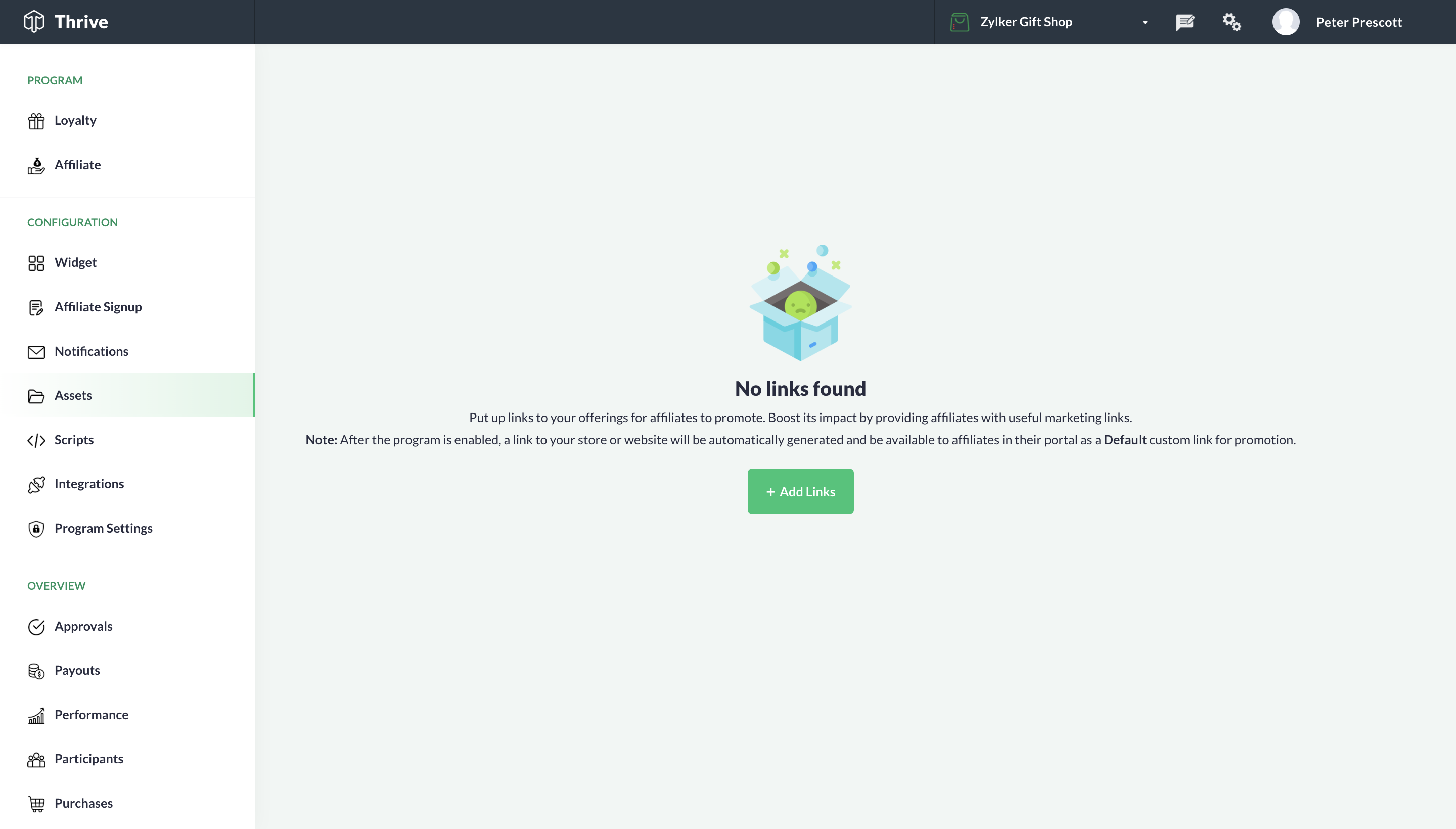 Affiliate link setup