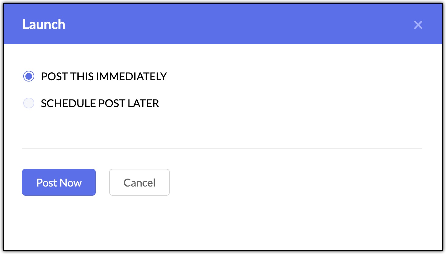 Post immediately