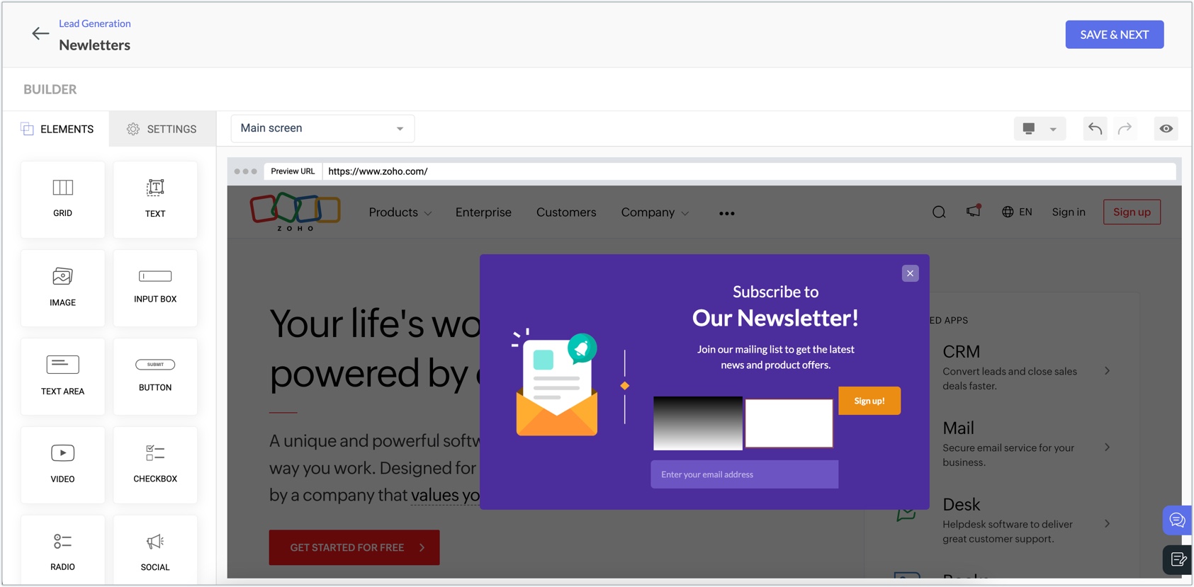 popup editor