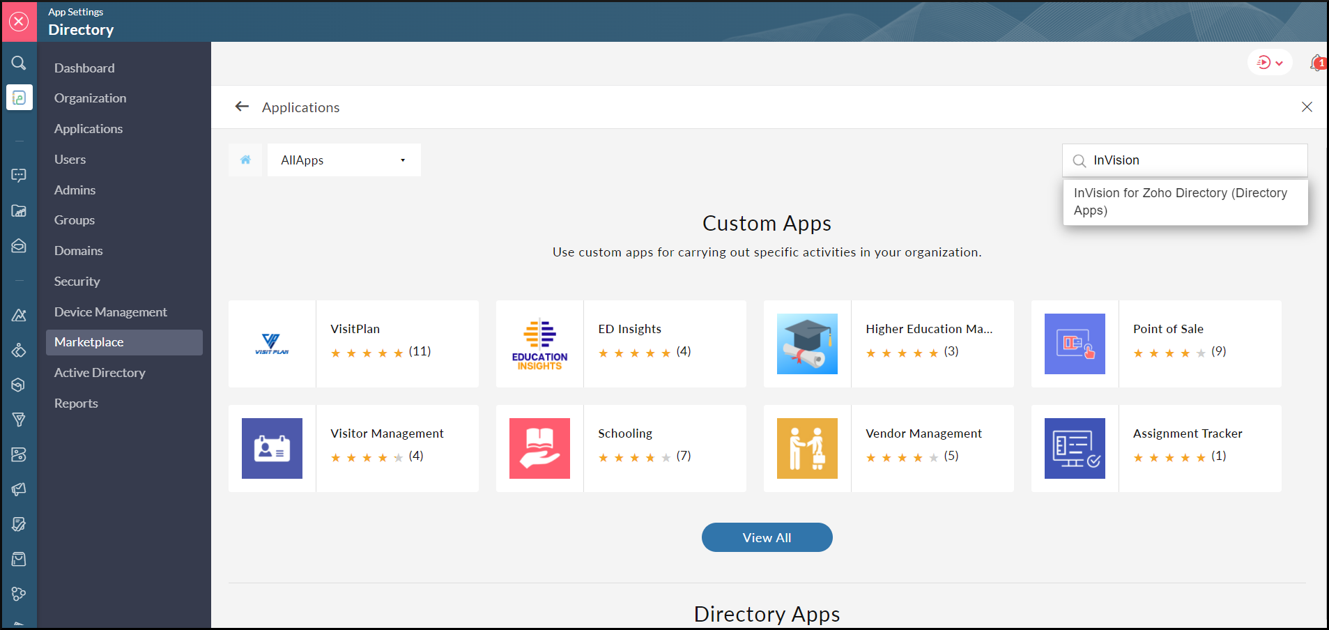 InVision for Zoho One