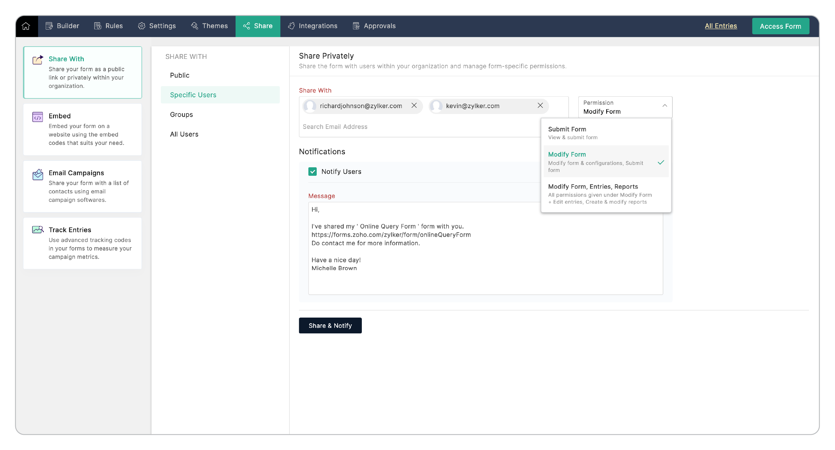 Edit Organization Forms