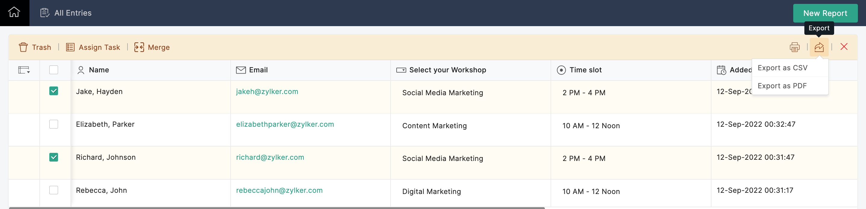 Export as PDF