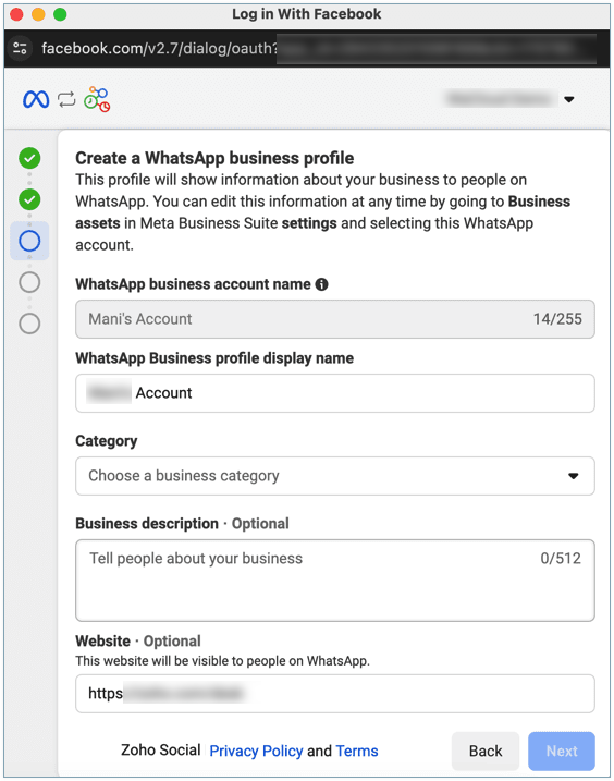 business account creation