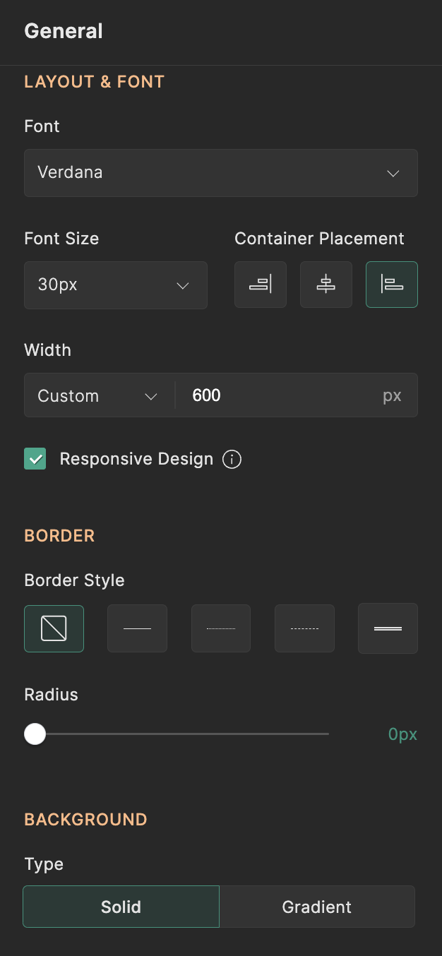 Setting properties