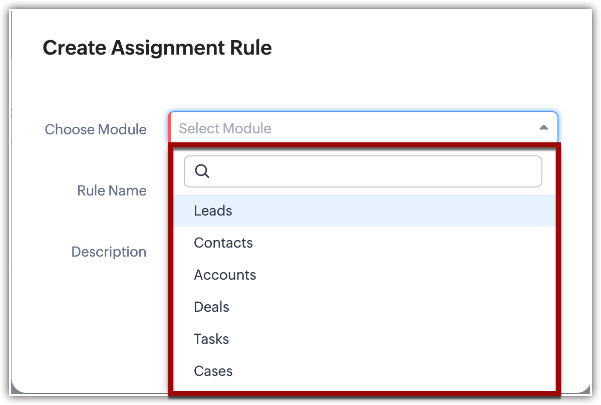 what is assignment rules in zoho crm