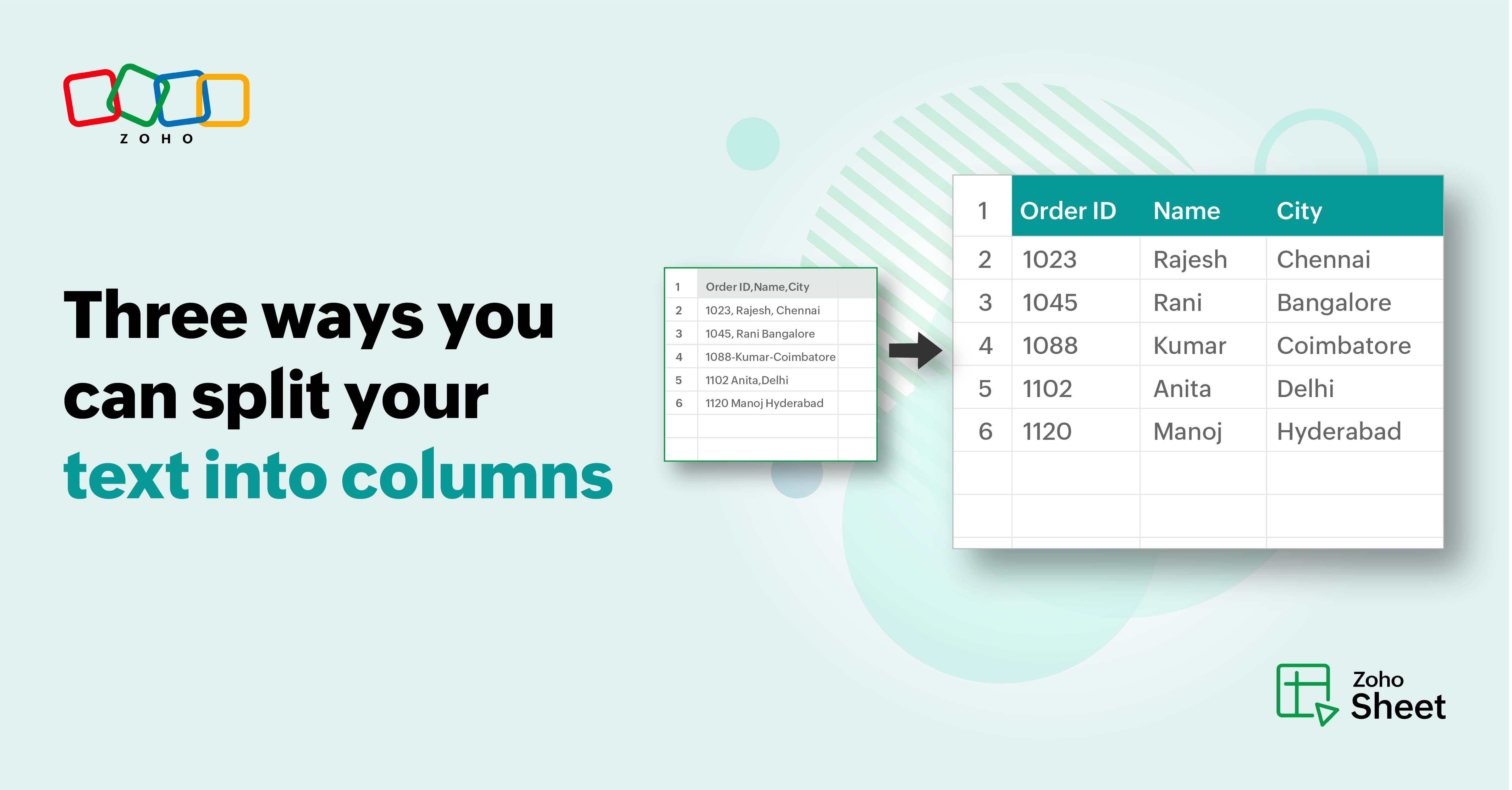 Three ways to split your text into columns